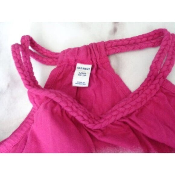 Old Navy girls youth large 10/12 pink/white Peace Sun Dress - Picture 3 of 4